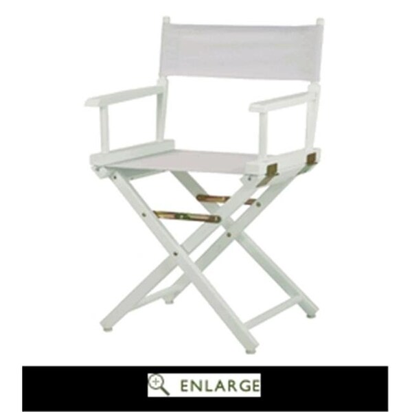 Casual Home Casual Home 200-01-021-29 18 in. Directors Chair White Frame with White Canvas 200-01/021-29 - main